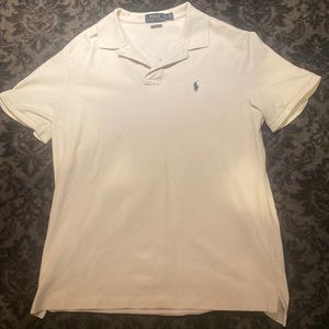 White polo tee size Large